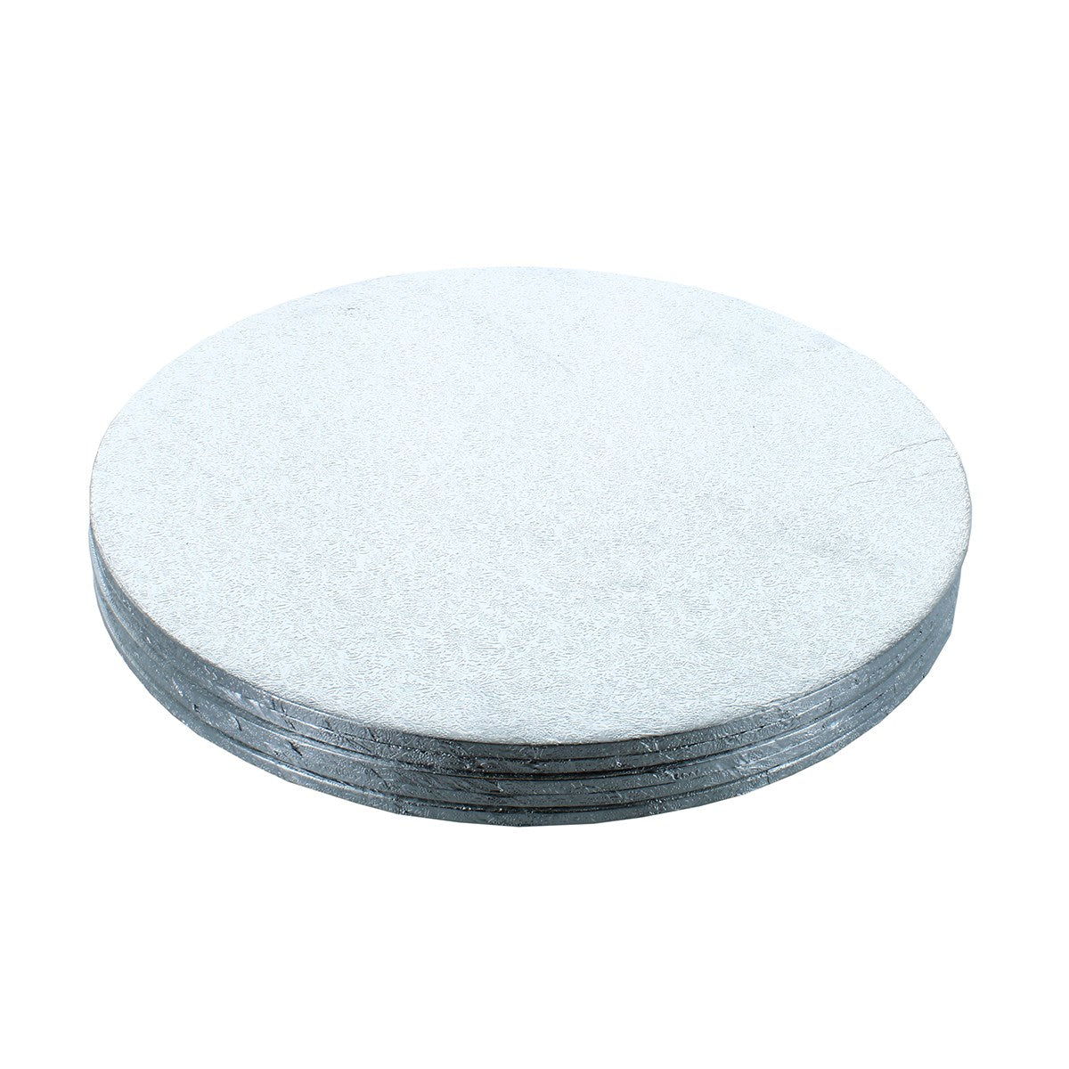 Round Silver Cake Board - 5mm Thick, Multi-Size (8", 10", 12")